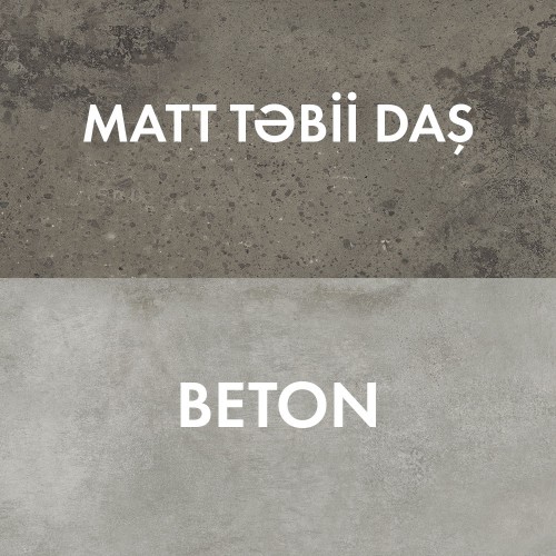 Mat təbii daş, beton